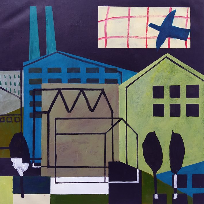 Del pájaro solitario XXXVIII · Acrílico sobre lienzo · 75×75 cm · 2023