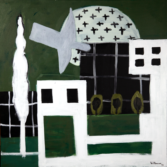 Pequeño-paisaje-con-ciprés_Acrílico-sobre-lienzo_75x75-cm_2025